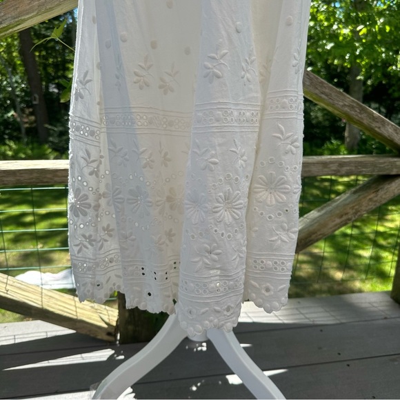 LoveShackFancy Jenna Dress White Cutout Midi Small - Picture 7 of 16